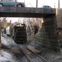 Alco C424 about to test the water