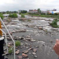 Brdige over Sioux Falls, view from the bridge