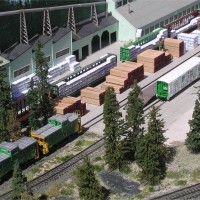 Z Scale Boise Cascade Sawmill Module Shots