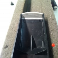 Inside view, thin styrene w/ rivet decals to cover cut-lines