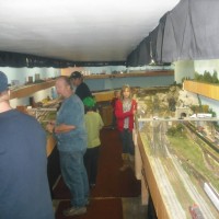 Member Clarke and Josh operating trains