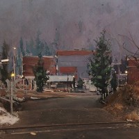 Backscene with LEDs