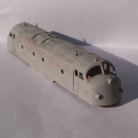 Stripping N Scale Kato Nohab diesel with Badger Mini Sandblaster.