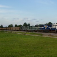 PAL 2012 leading the Mill Creek empty coal south through Black Rock, KY 8-9-15