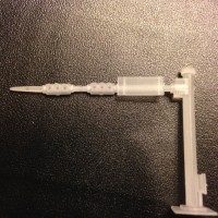Double light street light pole with sign Z scale
