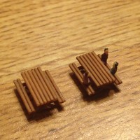 Two 8ft picnic tables in Z scale!