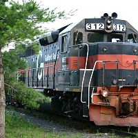 Guilford Rail System engine in North Adams, MA