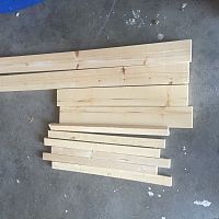 Bench work wood is cut