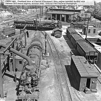 Sanding the flues at C&O Locomotive servicing facility