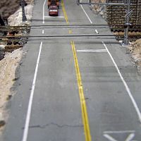 N Scale Highway Grade Crossing