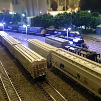 night shot of yard