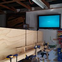 Scenic Divider test, low, and TV on the wall