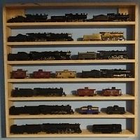 Loco and Cabin Car display case
