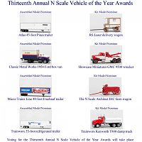 13th Annual N Scale Vehicle Of The Year Award Flyer