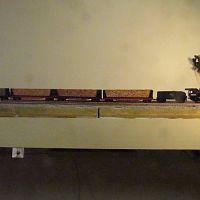 Pulpwood train headed for Franconia Paper Co.