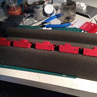 Erie Lackawanna N scale cabooses.