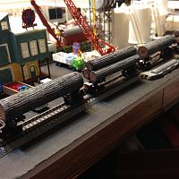 four logging cars