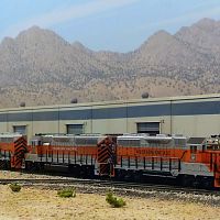 WP train passes through Battle Mountain