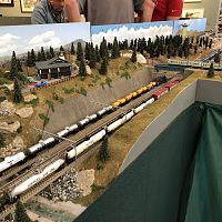 Train passing over other trains