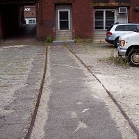 Abandoned rails at the Baker Chocolate Factory