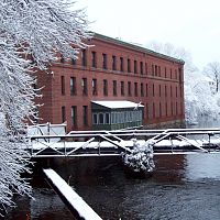 Baker Chocolate Factory in Winter.