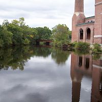 Abandoned girder bridge and power house