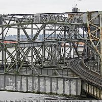 Fraser River Rail Bridge, North End, Mile 143.4, CN Westminster Sub_20111215_003apt
