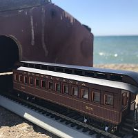 1880s Wooden Railroad Passenger Coach