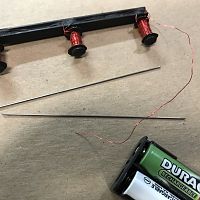 a working scratchbuilt electromagnet for the Billet Storage overhead crane