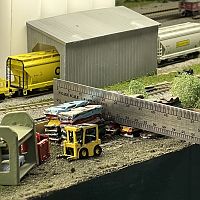 Scrap yard  N-scale 55' deep and 200' wide