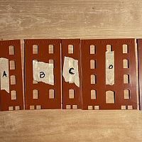 Selected parts cut from sprues and from larger parts