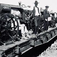 Flat car load.