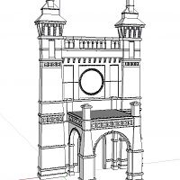 Friedrichstrasse Entrace Wall from Googke Sketchup