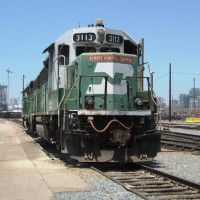 Front view of a remote engine at the San Diego Yard.