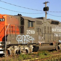 Old GP9 from the 'Espee' sits outside the Ogden Railroad Museum.
