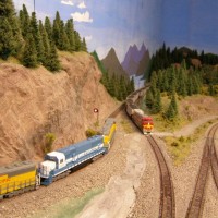 foto fun 005:
UP freight train waits for the coal drag to pass