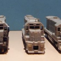 5 of my 16 Atlas loco, these are my detailed locos so far, but they are still works in progress, Fronts