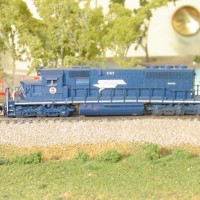 A detailed and painted Kato SD40-2