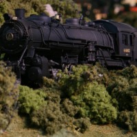 B&O (Q4b) 2-8-2 #4462 leads a train of empty hoppers to the mines in central West Virginia