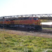 BNSF 5709 and BNSF 5607 following North bound in Savanna IL