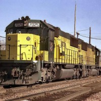 CNW SD50 7025 at Grand Crossing, La Crosse WI.