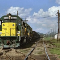 CNW SD60 8055 at Grand Crossing in La Crosse WI