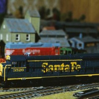 February 1977 - ATSF U33B My collection started growing, and my Dad discovered the joys of painting and detailing locos... as I am now, thirty-odd years down the line.