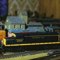 February 1977 - ATSF C420 - And growing... Dad spent a lot on trains... Neither of us minded...
