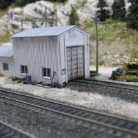 Scratchbuilt MOW shed + GHQ dozer