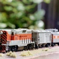 A short WP train on a photography track I made from a piece of 1x4.