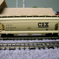 N scale Atlas ACF 3560 covered hopper. These are my short hoppers.