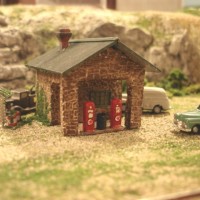 Scratchbuilt station from discarded hydrocal walls.