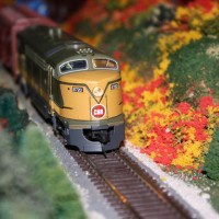 CN diesel coming through "The Chute"