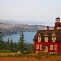 Lighthouse with Lake Superior background edit